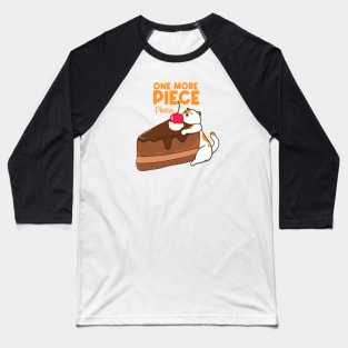 Cat and Chocolate Cake Baseball T-Shirt